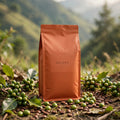 Velora Colombian Single Origin coffee bag with coffee cherries and beans